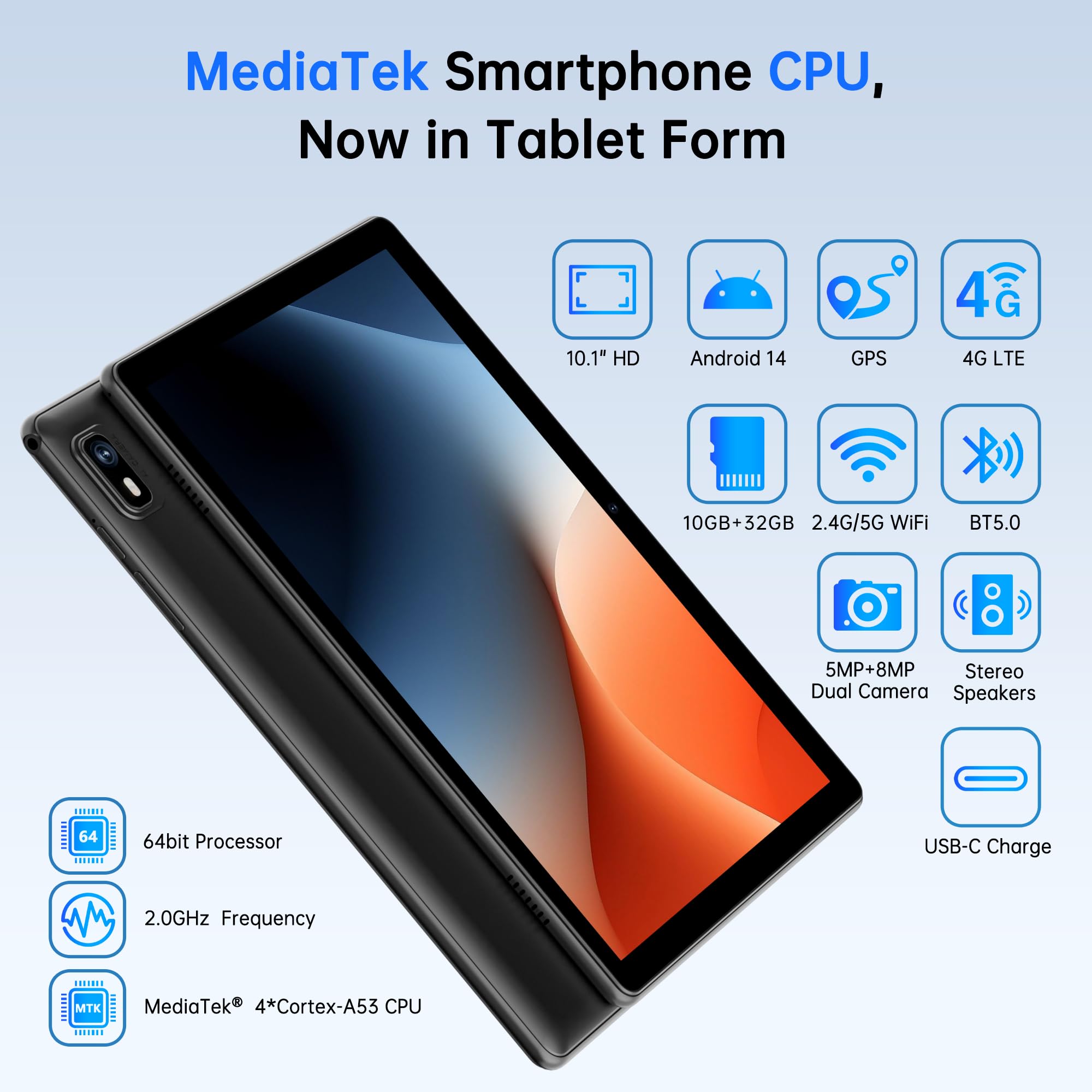 Amazon.com : HAOVM Android 14 Tablet 10.1 Inch,4G SIM Unlocked