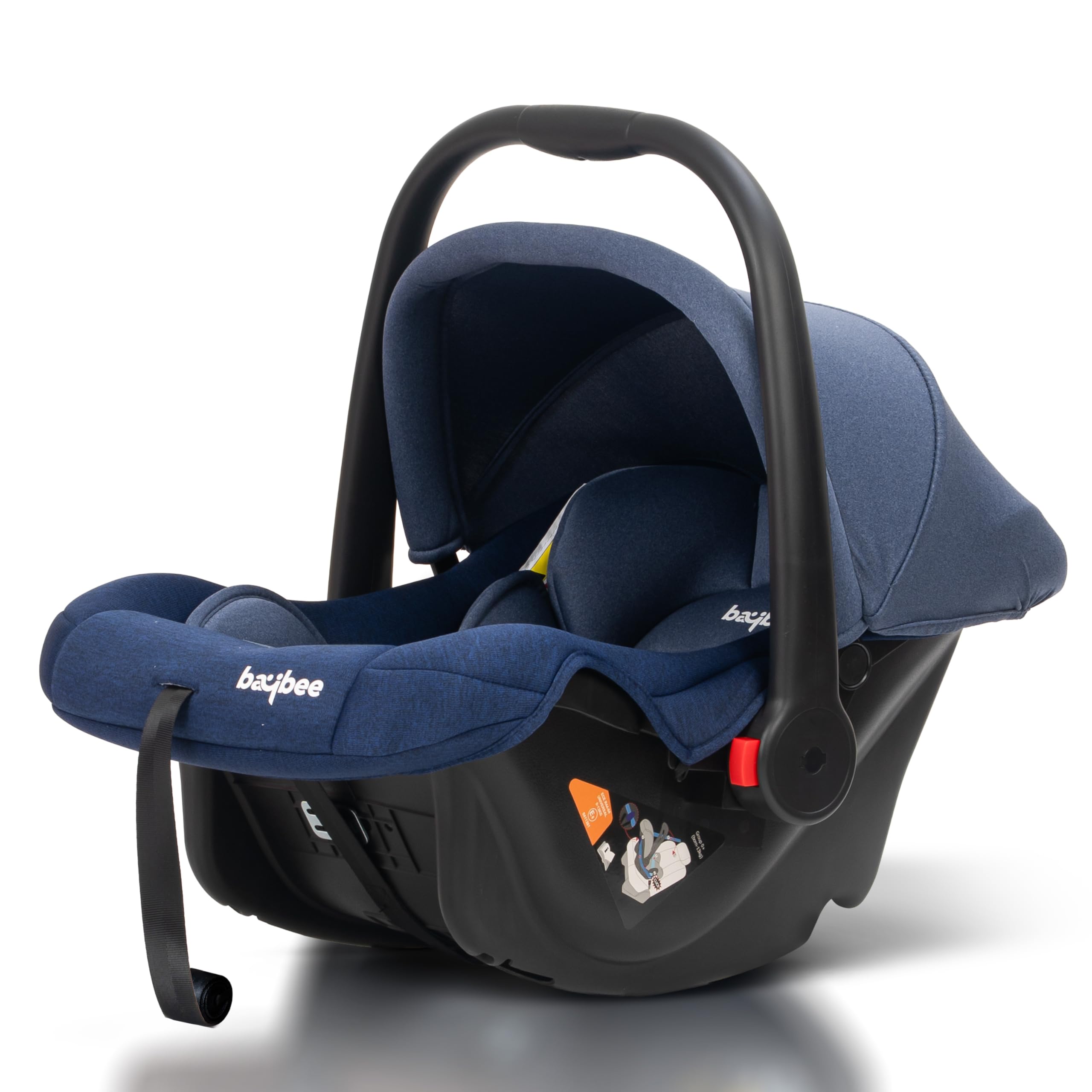 BAYBEE 3 in 1 Multi Purpose Baby Carry Cot Cum Car Seat with Canopy, Adjustable Handle, 3 Point Safety Belt | Rocker for Infant | Baby Carry Cot for New Born 0 to 15 Months (Blue)