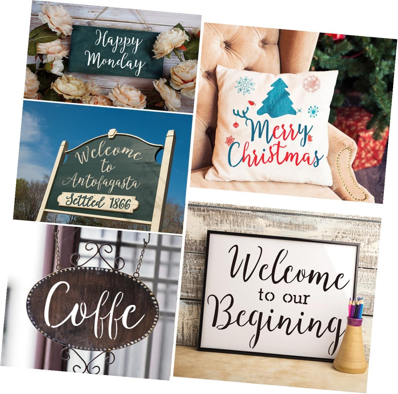 45Pcs Washable Alphabet Stencils for Creative Painting DIY Wall Art Templates for Crafts Reusable Plastic Drawing Stencils for Home Decoration and School Projects