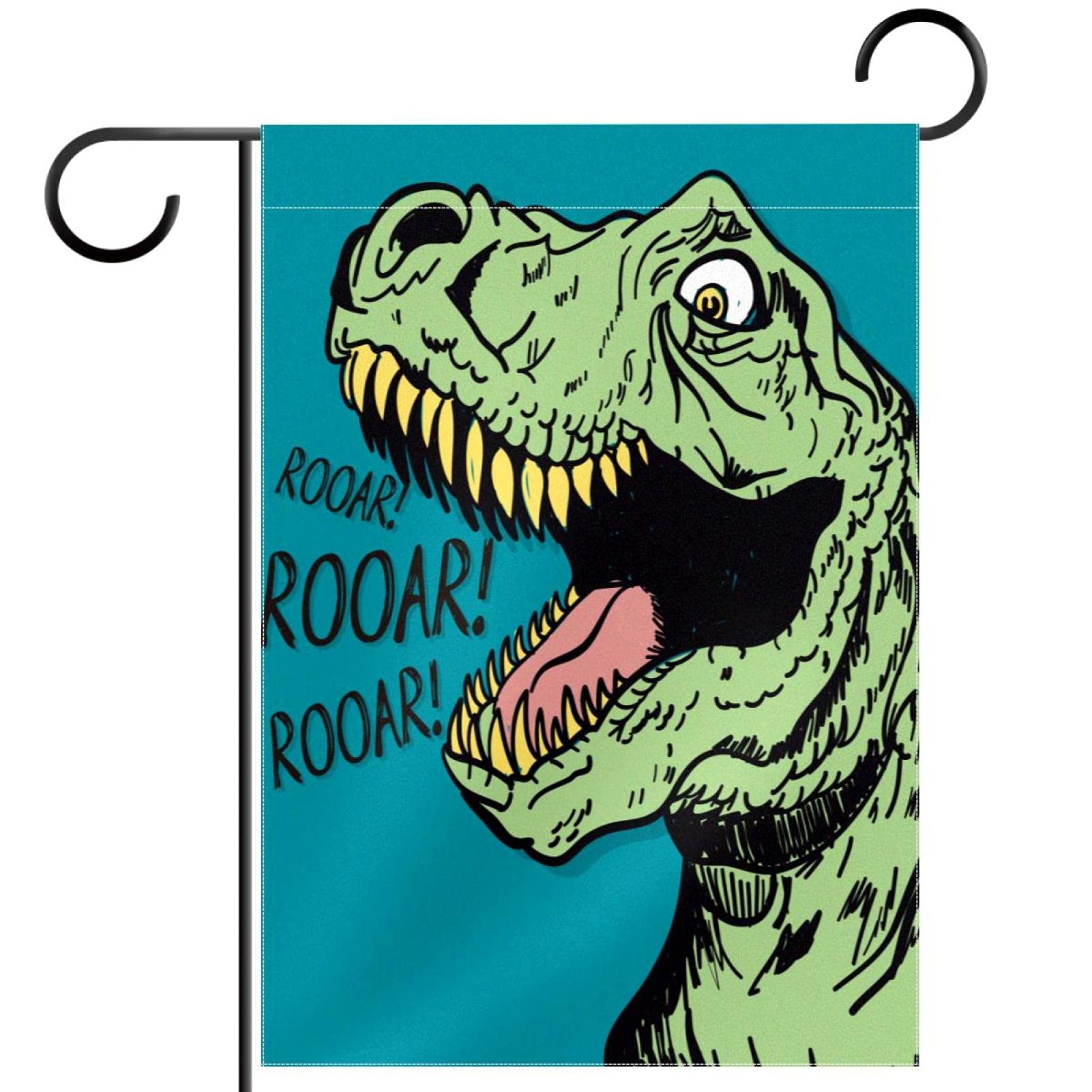 Drapeau de jardin dinosaure résistant double face pour cour et terrasse - 7