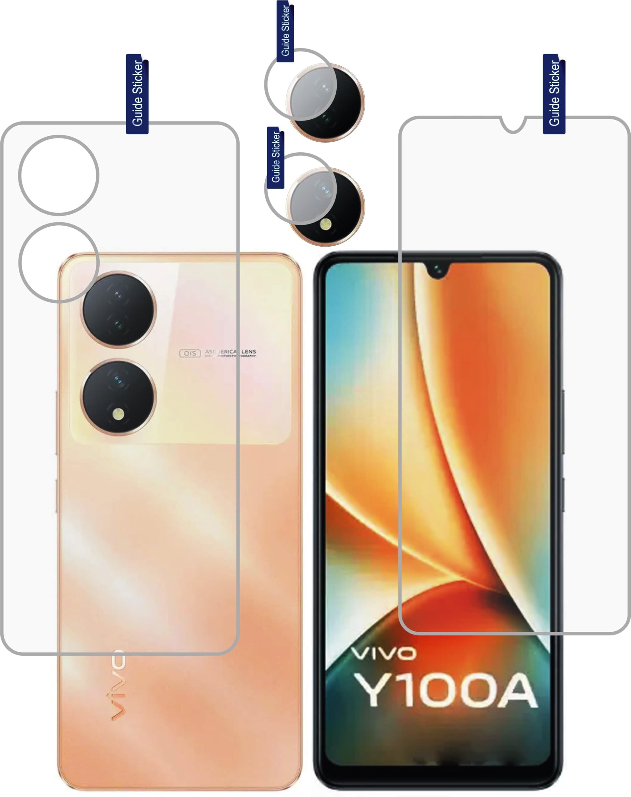 Vivo Y100A/Y100 5G Front And Back Screen Protector with Camera Lens (9H Flexible Not A Tempered Glass) (B0D229C2SR) Amazon Price History, Amazon Price Tracker