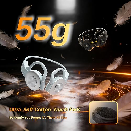 Miniatura 6 de Essonio Auriculares de oído abierto - Auriculares inalámbricos Bluetooth de conducción de aire ultra profundos de 3 niveles de graves ultraanchos