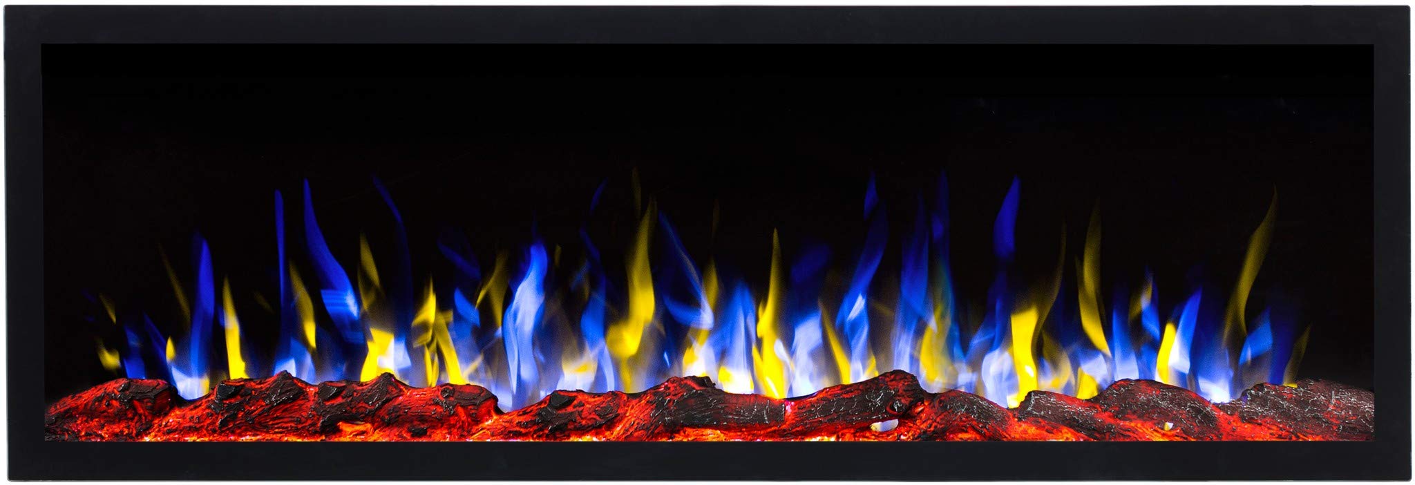 AFLAMO PRIDE S- Caminetto elettrico da parete, senza funzione di riscaldamento, profondo solo 12,8 cm. (127x42x12,8)
