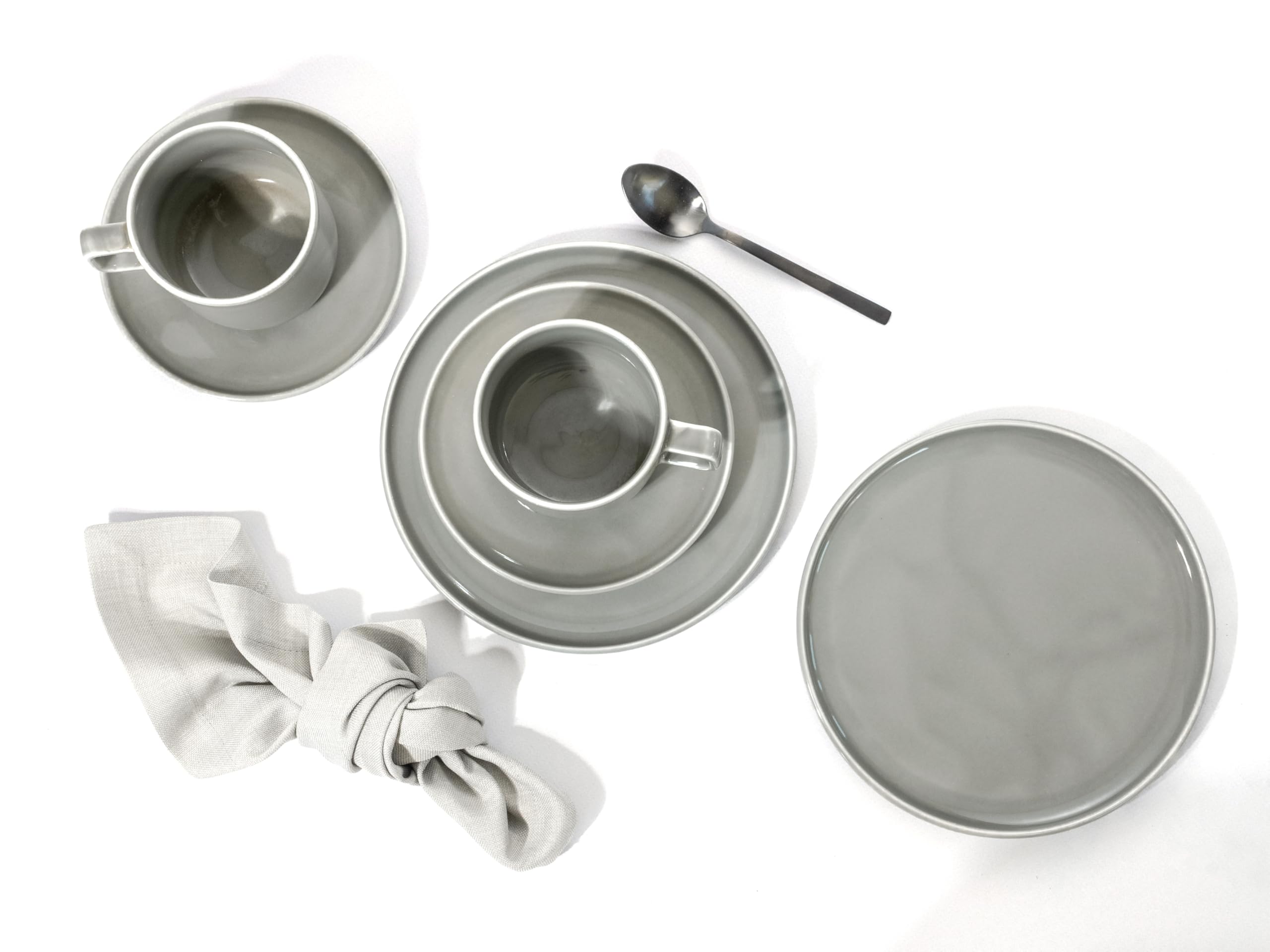 CreaTable, 16734, seria Chef Collection GRAU, zestaw naczyń, serwis do kawy 18-częściowy