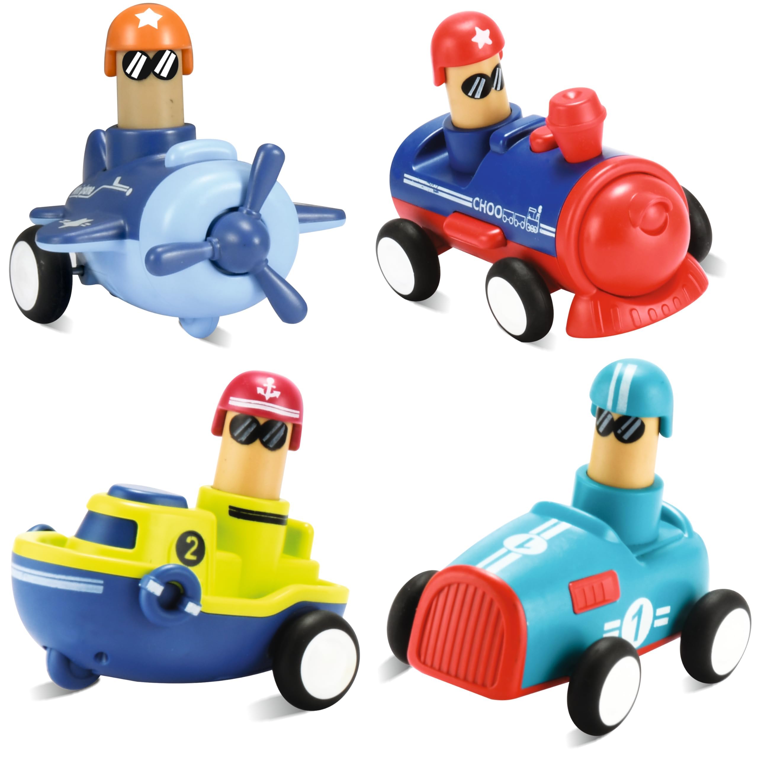 Angel Kids Kid Toy Car Set - Pack of 4 Push and Go Toys, Friction Powered Vehicle Set, Unbreakable Toys - Push Toys for Boys, Press and Go car Toys are Gifts for Babies, Toddlers, Boys, Girls (B0D37VHCF3) Amazon Price History, Amazon Price Tracker