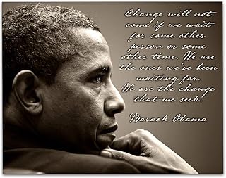 Barack Obama - We Are the Change That We Seek - 11x14 Unframed Art Print - Great Home Decor Under $15