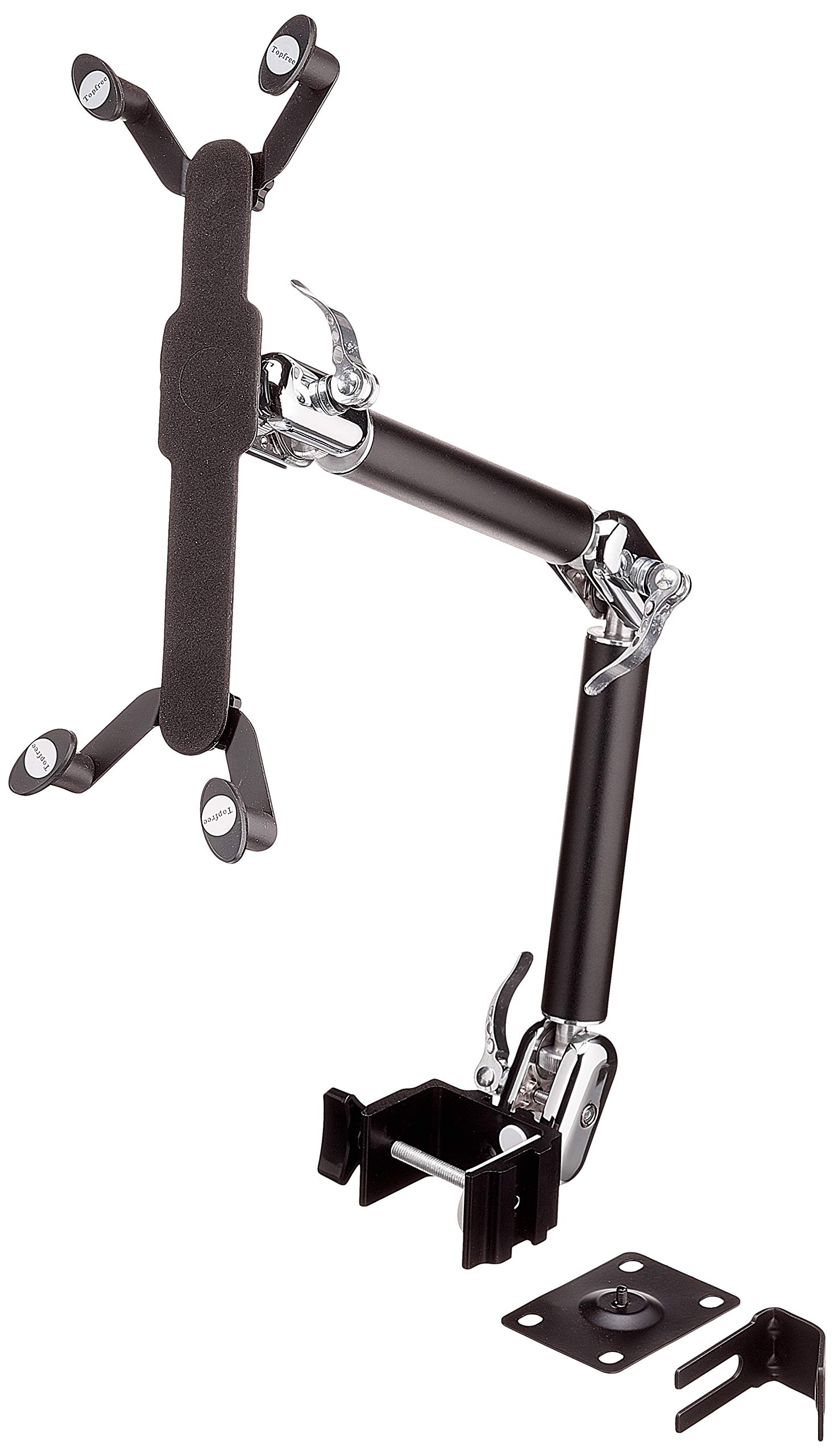 System-S 56919952 - Supporto Universale a Collo di Cigno da Tavolo, a 2 snodi, per Tablet Pc's eBook Reader in Nero
