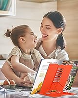 Vista 7 de MSDADA - Soporte de libros de escritorio, soporte de libros de lectura, de metal, ajustable, para libros de cocina, documentos, portátil