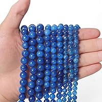 Vista 40 de 60 piezas de cuentas sueltas de malaquita de 6 mm para hacer joyas, cuentas naturales semipreciosas redondas y suaves para collares y pulseras
