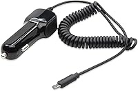 Vista 1 de BoxWave Cargador de coche compatible con Plantronics Explorer 55 - Cargador de coche Plus, con puerto USB adicional y cable integrado - Negro
