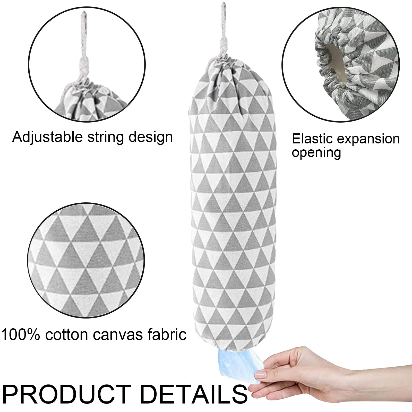 aqlbhz 2pcs Carrier Bag Storage Bag Dispenser Bag Dispenser Bag For Life Storage Bag Holder Shopping Bag Storage Washable Foldable Carrier Bag Holder For Home Office Kitchen Warehouse - Image 3