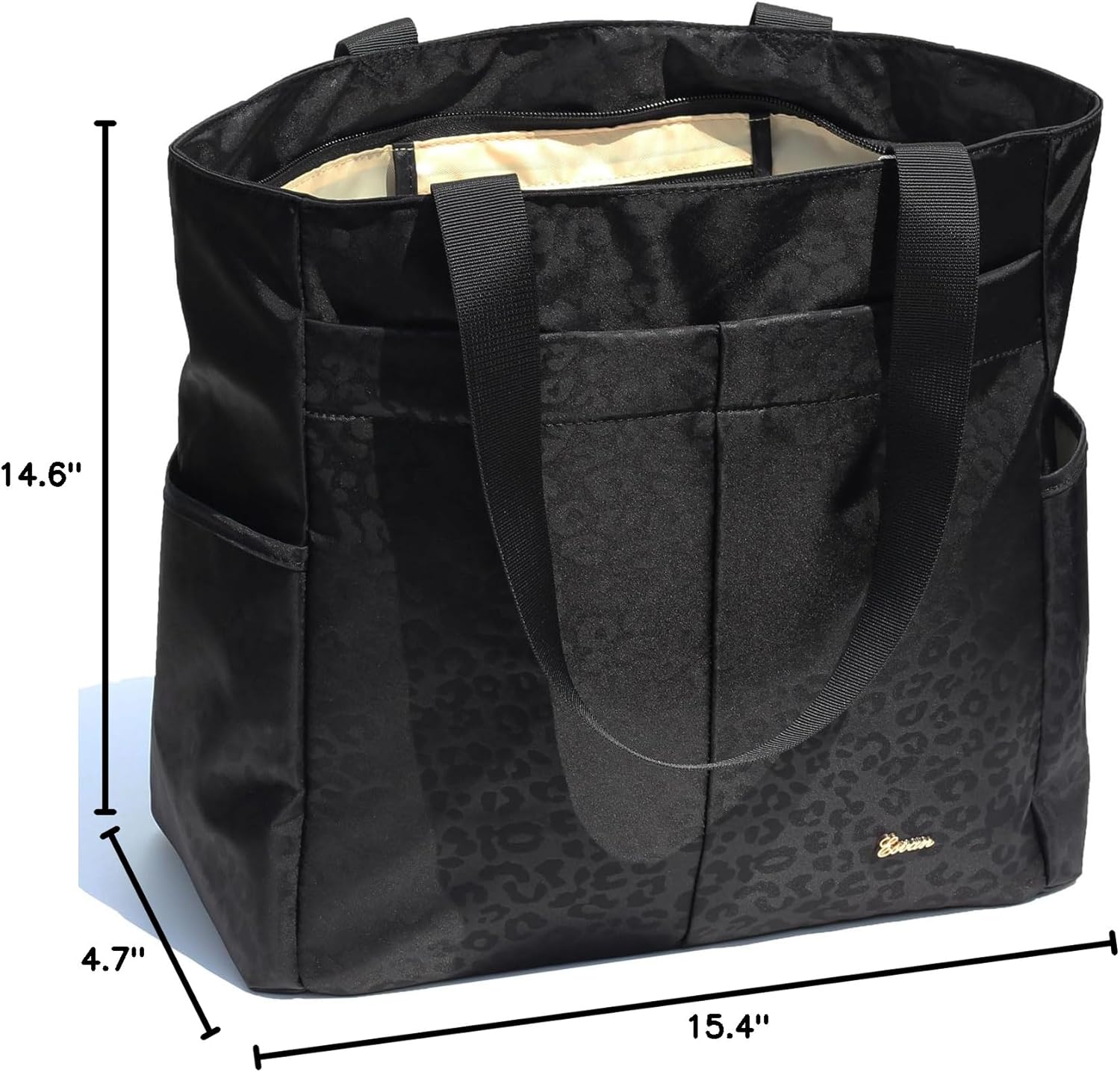 ESVAN Original Floral Tote Bag Large Shoulder Bag with Multi Pockets for Gym Travel Beach Daily Bags - Image 10