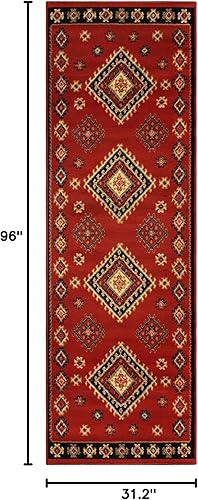 Miniatura 3 de SUPERIOR Colección tradicional Santa Fe (2.6X 8 Runner)- Rojo