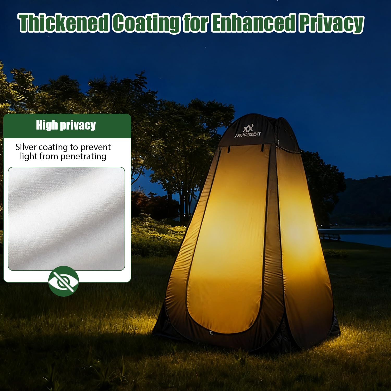 Pop Up Duschzelt, Toilettenzelt mit Tragetasche & Zubehör, Mobile Umkleidezelt Privatsphäre Toilette Outdoor Klozelt, Duschzelt Camping für Wandern Strand Angeln