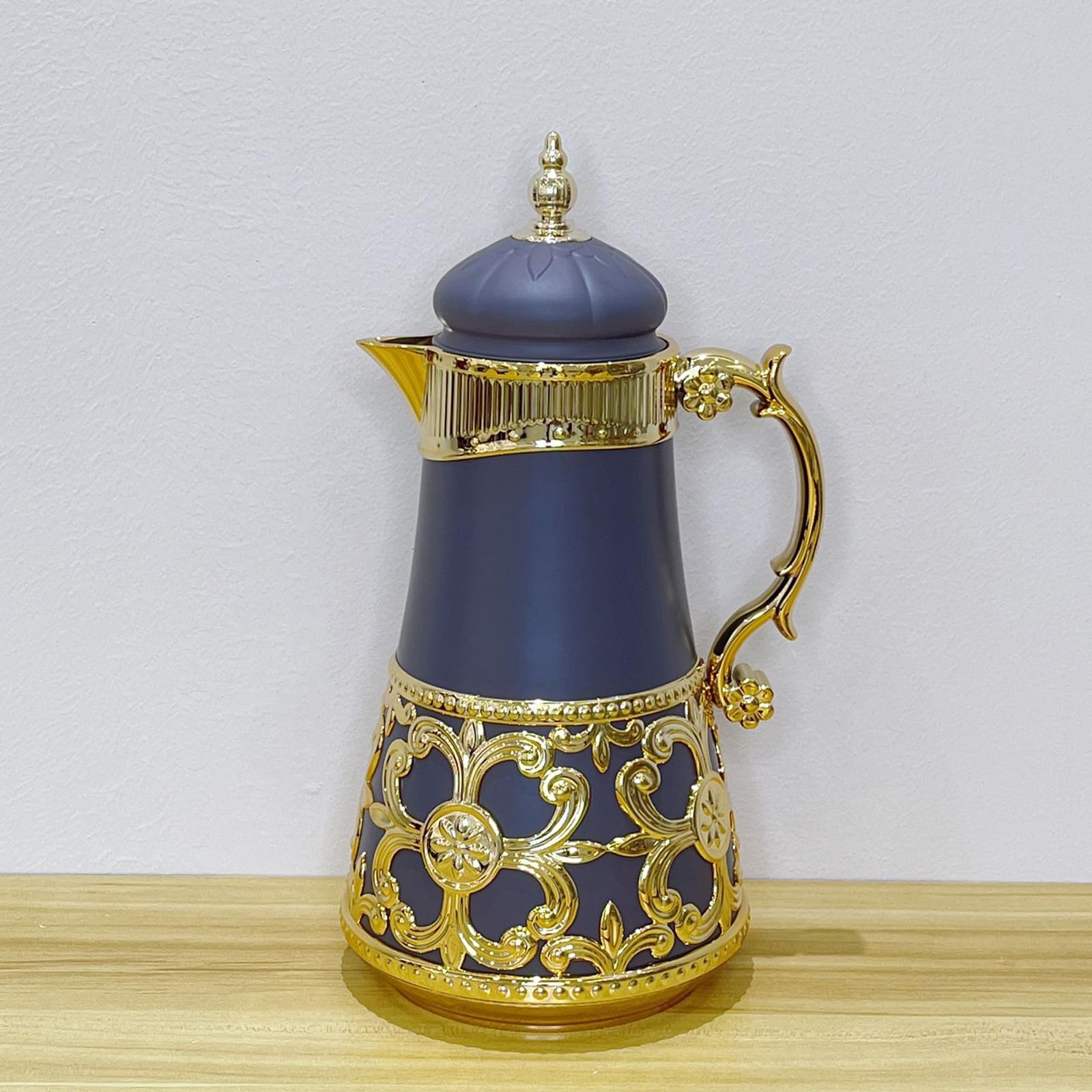 thermos teapot,Insulating cup,thermal insulation b Termos na kawę w stylu arabskim, dzbanek na kawę, próżniowy, 35-uncjowy, termiczny dzbanek z podwójną ścianką, z pokrywką i dużym uchwytem, ​​do domo