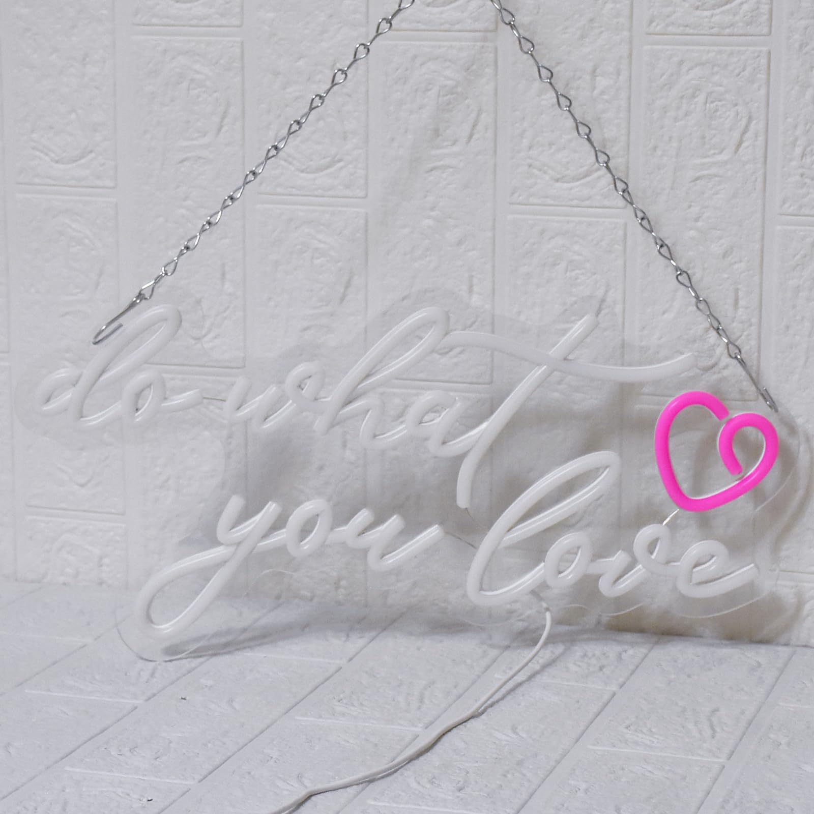 Neon Do What You Love Neon Panel Ciepły Biały Neon LED Neonowy Znak Ścienny do Sypialni Ślubu Urodziny Walentynki Dekoracja