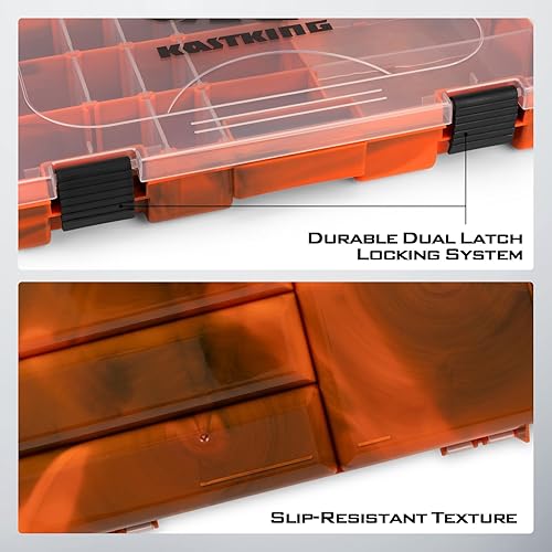 Miniatura 5 de KastKing Bait Vault - Caja de aparejos de camuflaje, bandejas de plástico para aparejos, caja organizadora de almacenamiento de aparejos de pesca