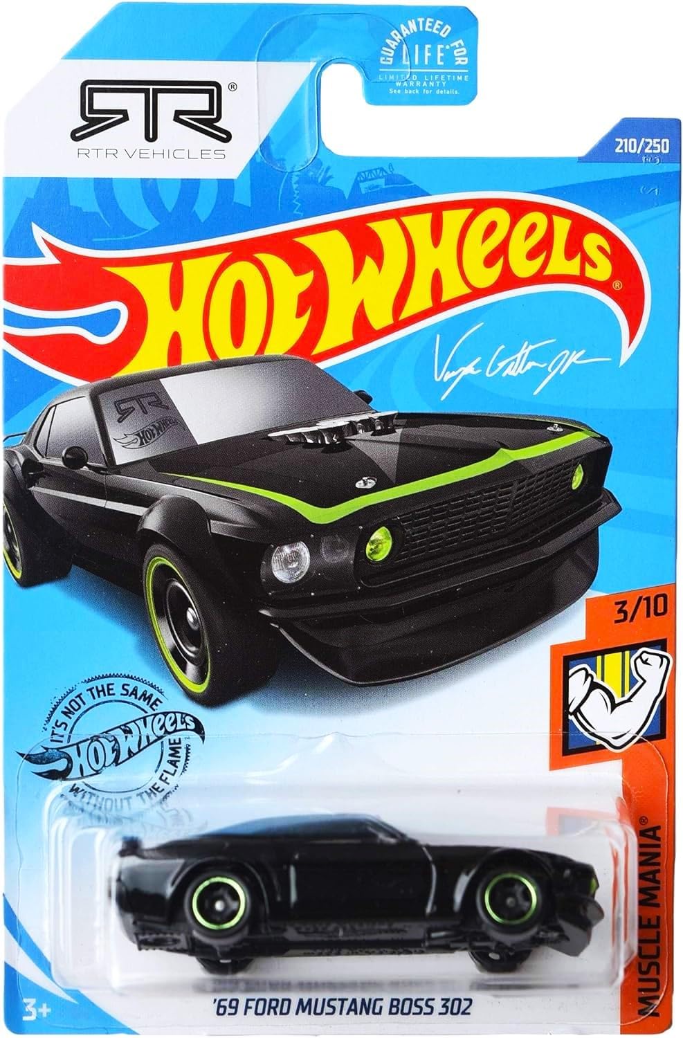 2020 Muscle Car '69 Ford Mustang Boss 302, Black, 1:64 Scale, Die-Cast Car Model, Unisex, Kids