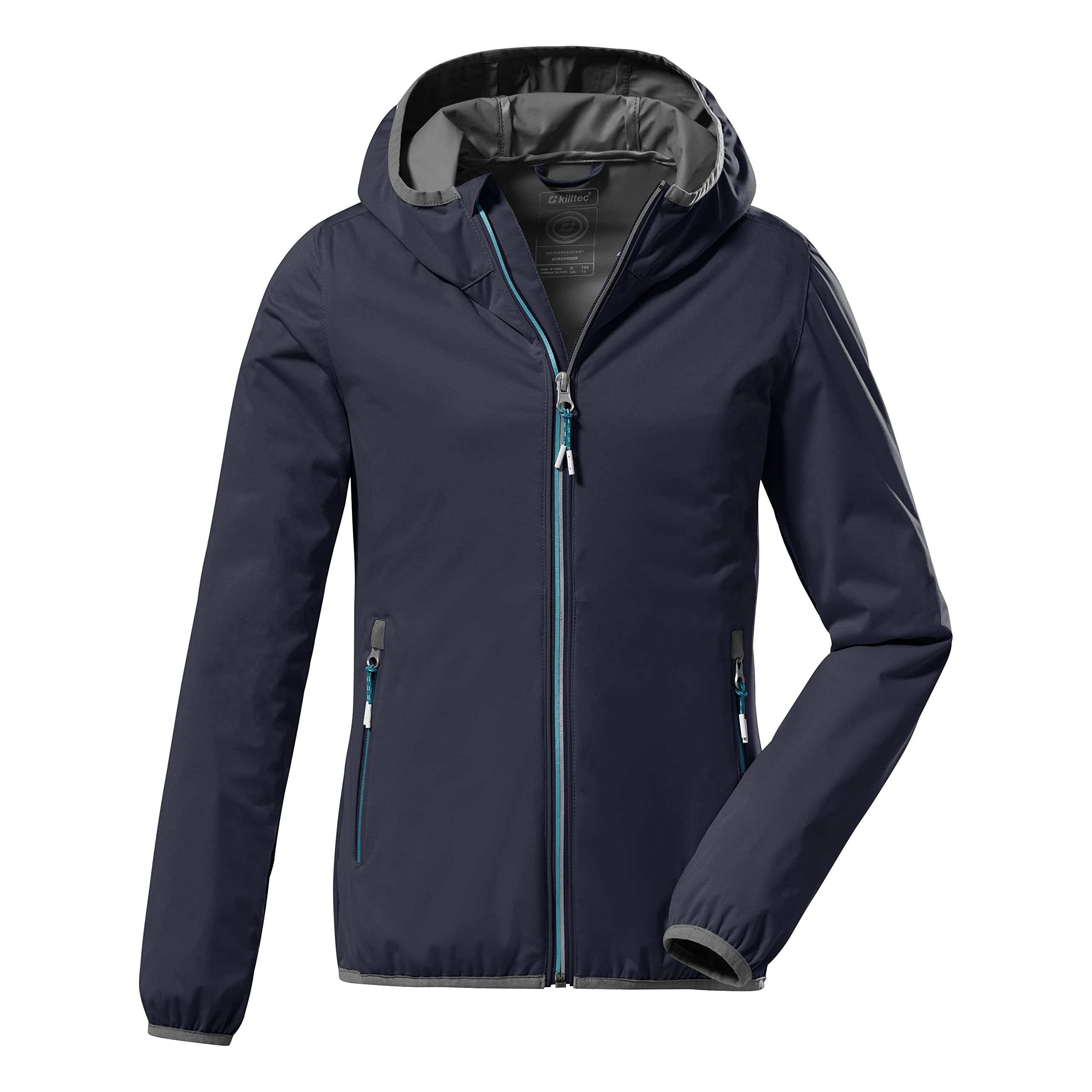 Killtec Kos 164 Grls Sftshll Jckt Giubbotto softshell con collo in piedi, impacchettabile Bambine e ragazze