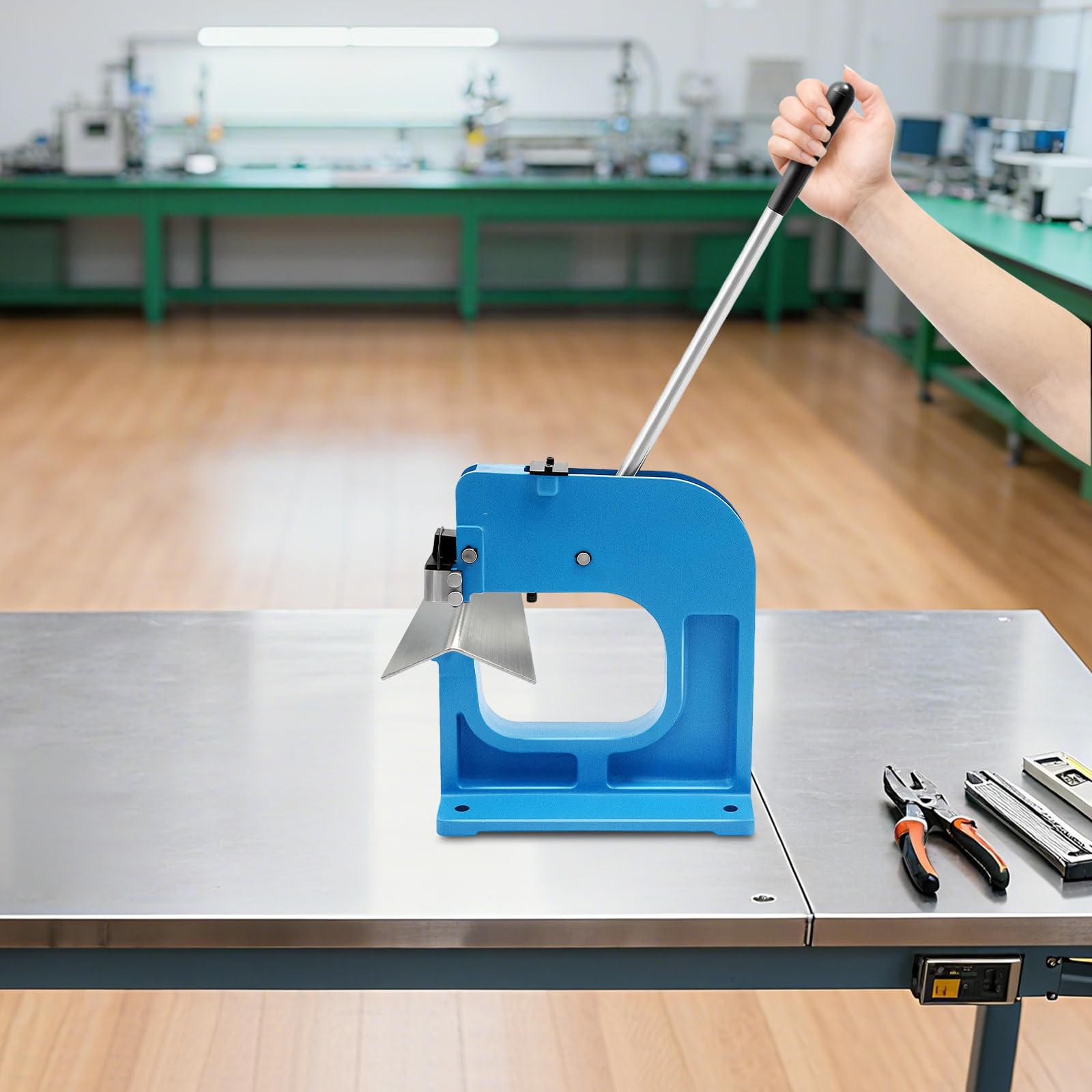 Estampar y extensor de metal, máquina manual de fabricación de chapa