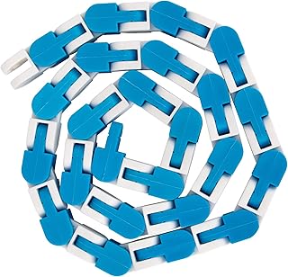 لعبة واكي تراكس فيدجيت من كيكبوي، لعبة سناب اند كليك بـ48 وصلة، تجميع القطع الصغيرة لتشكيل شكل اخر كبير، لعبة تعليمية لتخفيف التوتر والقلق على شكل ثعبان لجميع الاعمار، ابيض + ازرق