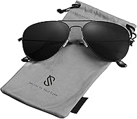 Vista 2 de SOJOS Classic Aviator Polarized Sunglasses for Men Women Vintage Retro Style Negro