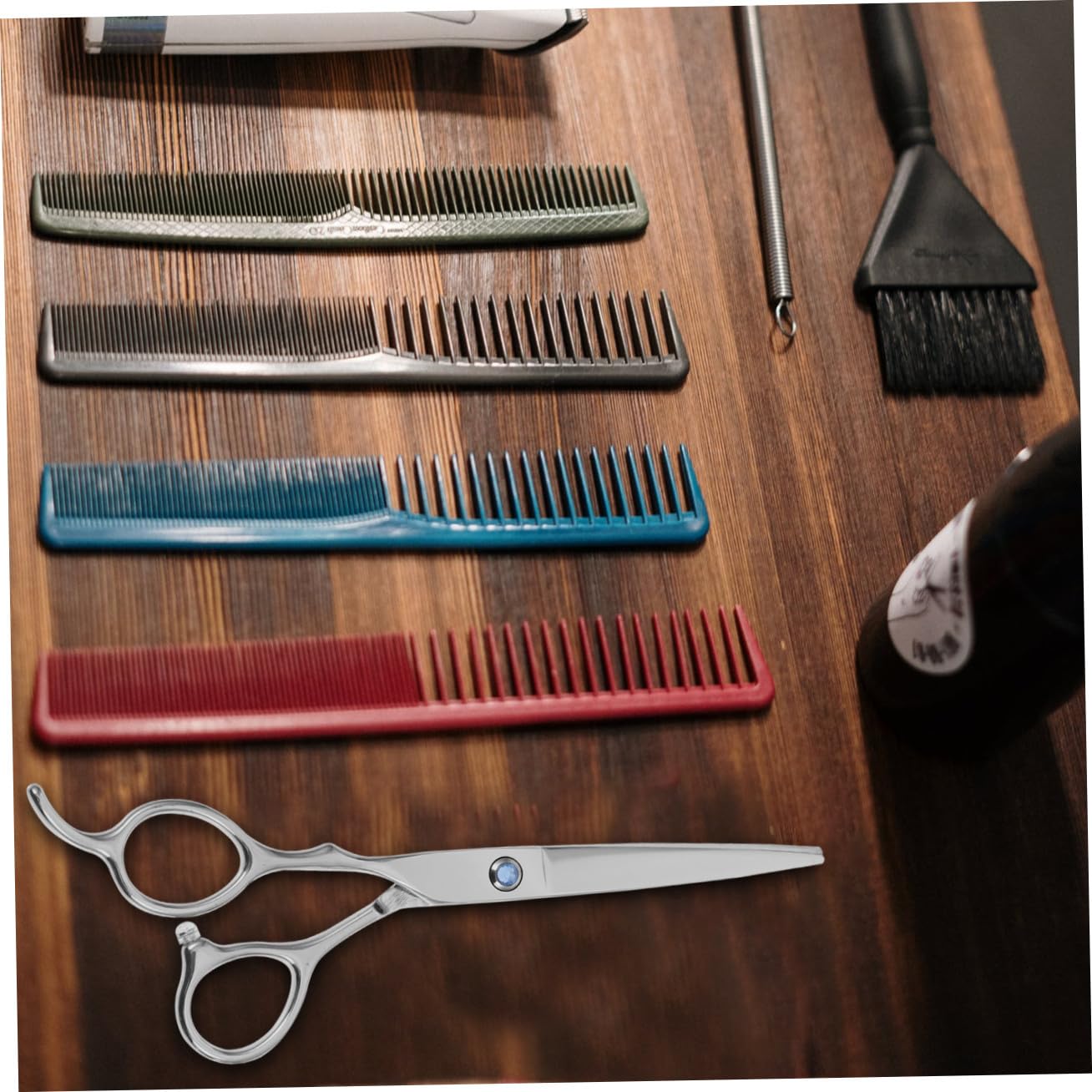 SHERCHPRY Ciseaux de Coiffure Gaucher et Acier Inoxydable Argenté Ensemble de 2 pour 6 Pouces, Poignée Ergonomique Créative Usage Usage Professionnel et Amateur