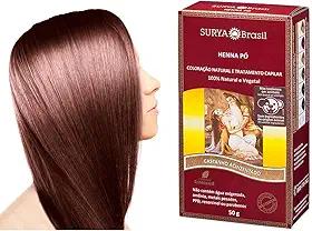 Henna em Pó Natural 50g - Surya Brasil - Castanho Acinzentado