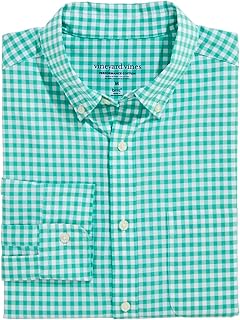 vineyard vines 남성용 스카이세일 깅엄 퍼포먼스 면 셔츠