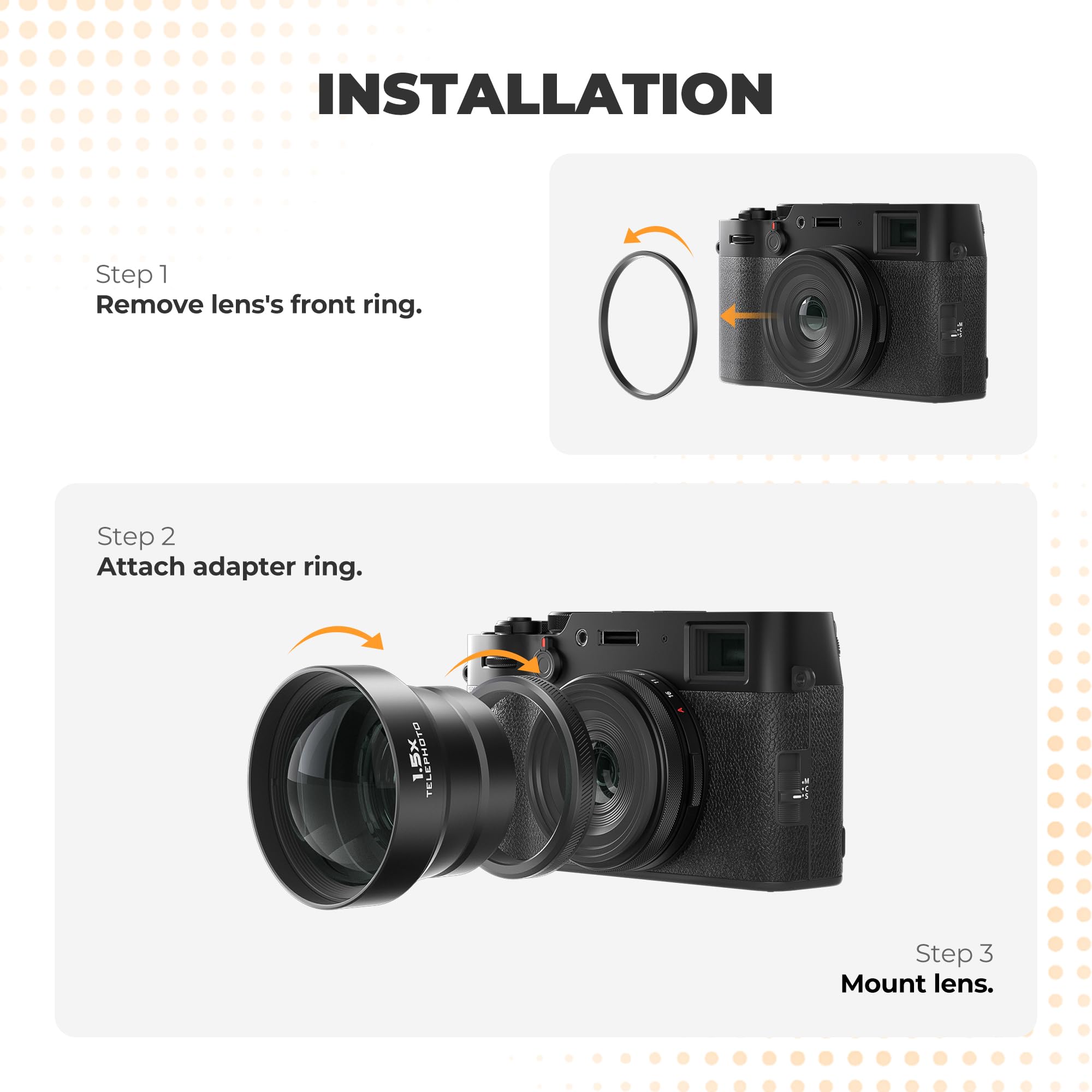 Amazon.com : Freewell 1.5X Telephoto Lens Compatible with Fuji