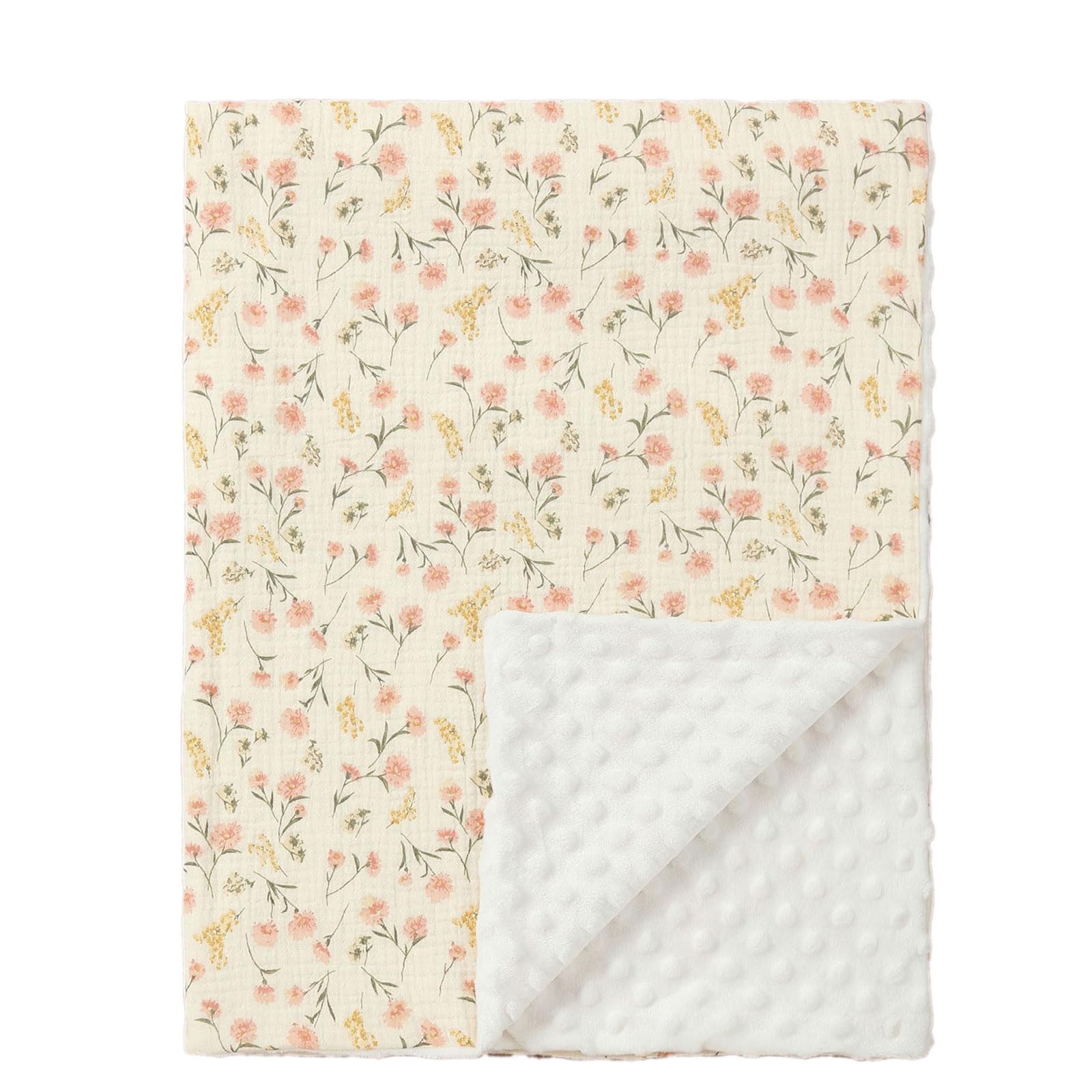 Buxuaaaa Unisex Baby Blanket Multi-pattern Blanket with Dotted Backing Essential Soft Wrap for Newborns Boys & Girls Baby