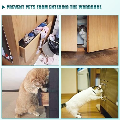 Miniatura 6 de Pestillo magnético para gabinete, cierre magnético negro para puerta de 20 libras, paquete de 8 tornillos de acero inoxidable para superficie