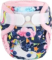 Vista 14 de Pañal para recién nacido con broche y bucle, alpaca azul, talla 1