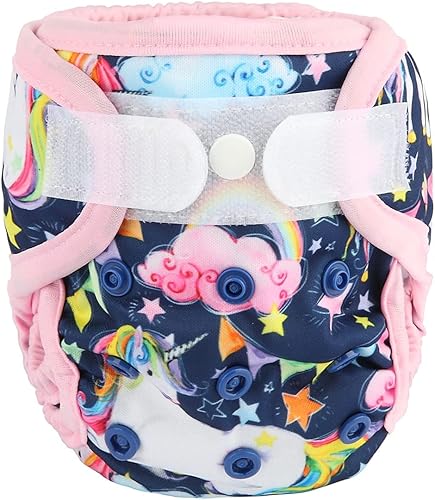 Miniatura 18 de Pañal de tela para bebé recién nacido con gancho y lazo (conejo de lobo) Conejo,Animal Friends,Be Brave,Tipi Bear Fox,Alpacas Azules,Dinosaurios