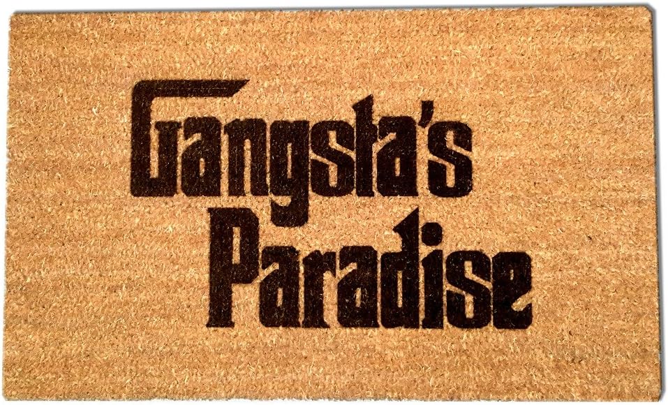Gangsters Paradise Laser Engraved Coir Fiber Doormat 30” x 18”