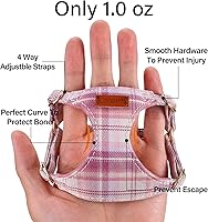 Vista 16 de CHEDE No Pull Floral Pattern Dog Harness - Lightweight and Soft, Adjustable Small Dog Harness Set with Leash, Suitable for Puppy to Medium-Sized Dog