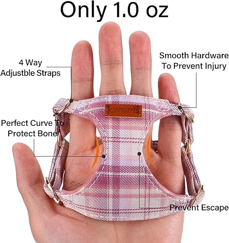 Miniatura 16 de CHEDE No Pull Floral Pattern Dog Harness - Lightweight and Soft, Adjustable Small Dog Harness Set with Leash, Suitable for Puppy to Medium-Sized Dog