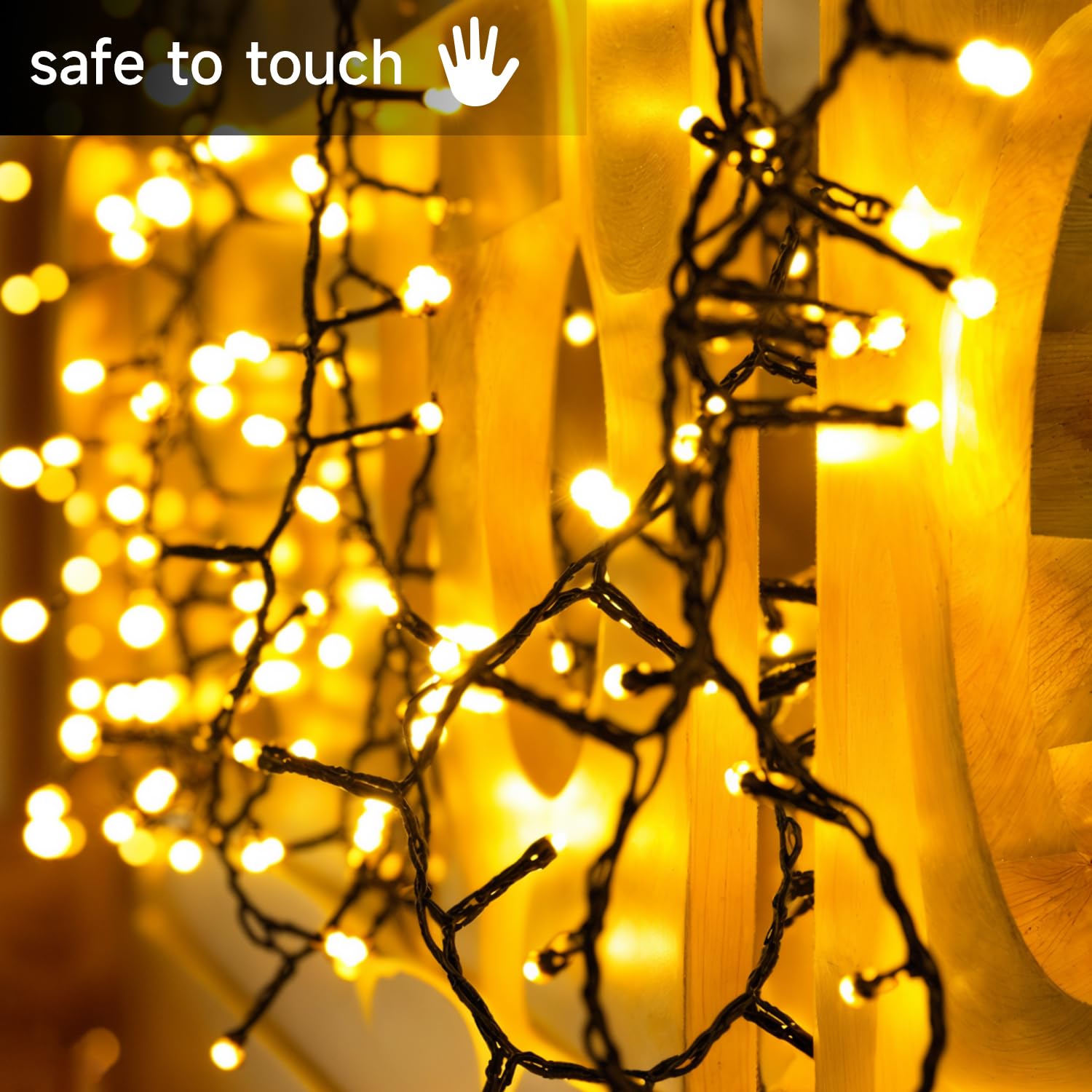Electight 66ft Solar String Lights Outdoor Garden, 200 LED Solar Powered Fairy Lights - Image 4