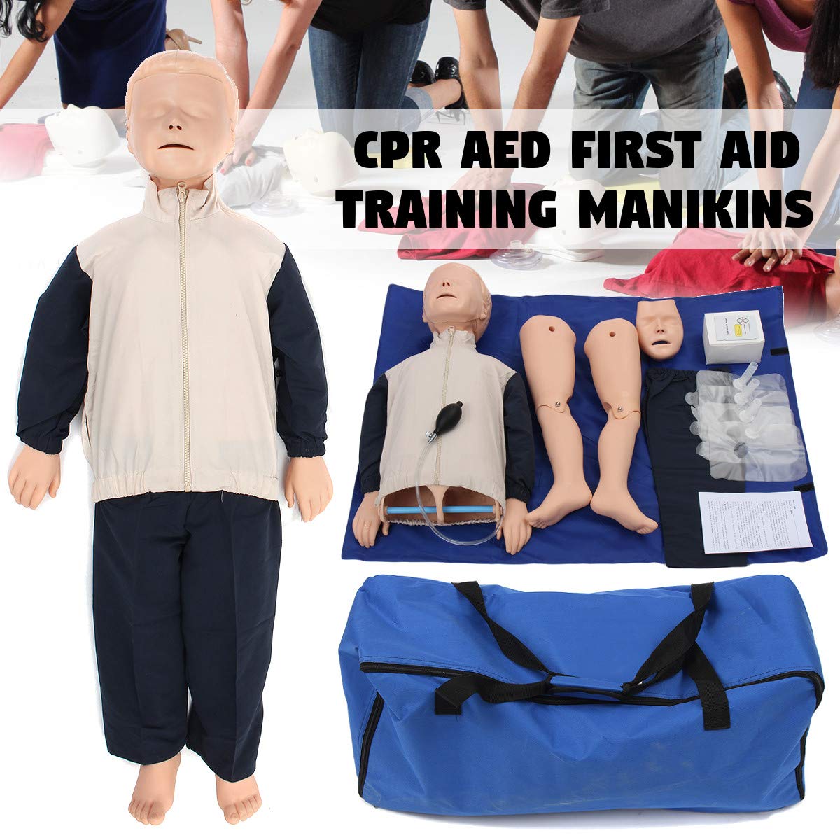 Buy HJK Child CPR Cardiopulmonary Resuscitation Simulator, Full Body CPR Training Dummy, Medical