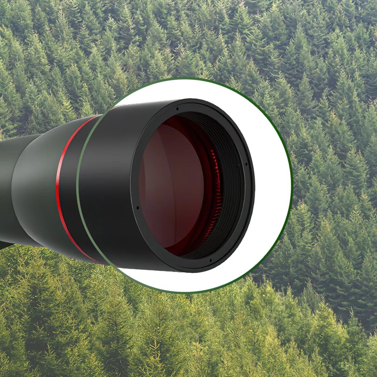 Korons Spotting Scope mit 25-75x70 mm Zoomobjektiv(Grũn)