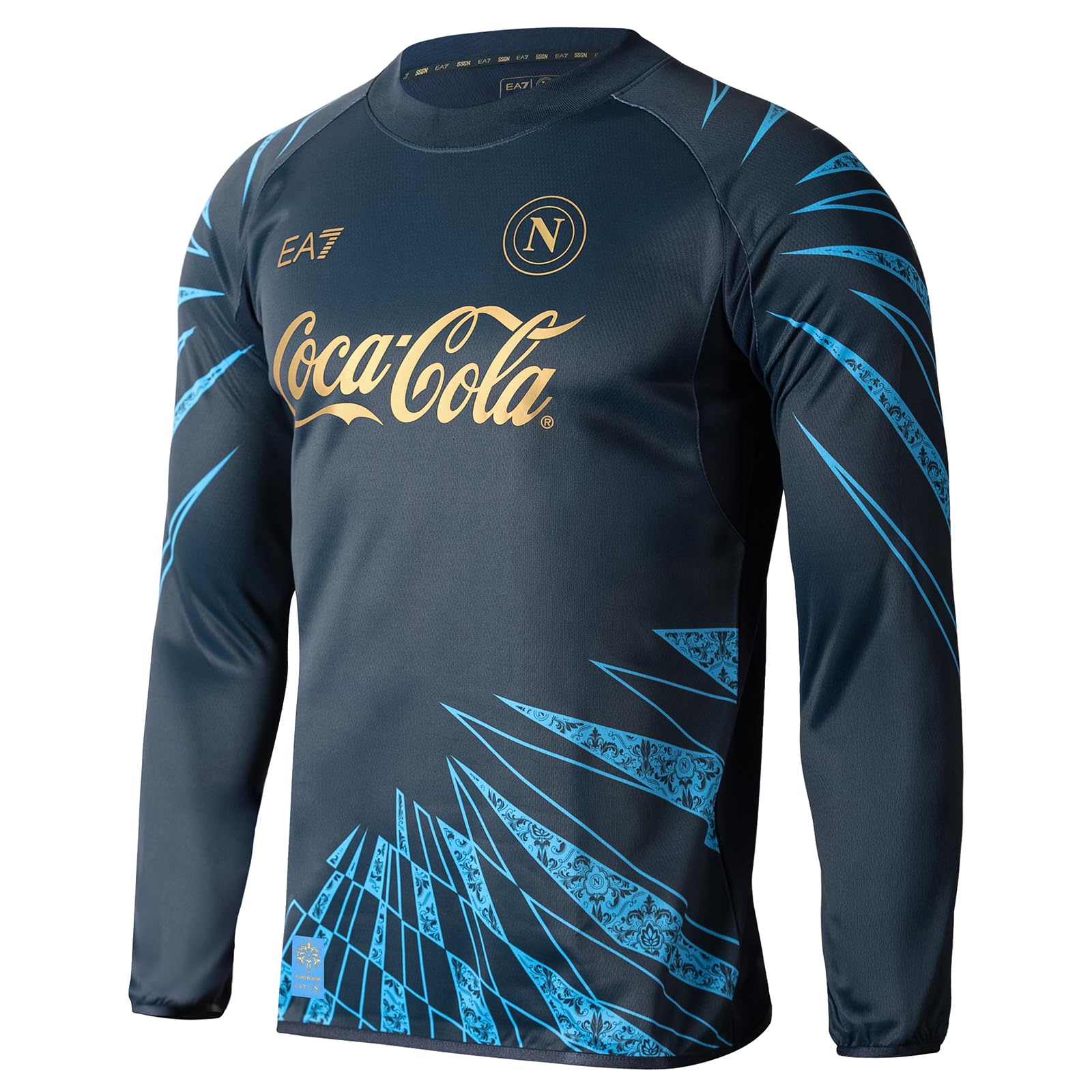 SSC Napoli SSC Napoli Felpa Pre-Match Blu 2025/2026 Felpa a Maniche Lunghe Unisex - Adulto (Pacco da 1) - 2