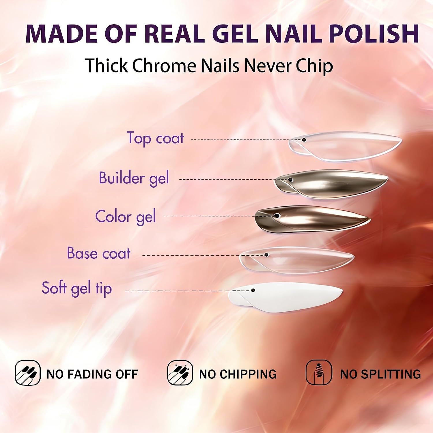 KQueenest Chrome Press On Nails Short Almond, Metallic Teal Green Fake Nails With Glue, Sparkly Glue on Nails Press ons, Reusable Thick Stick on Nail for Women Party, Glazed Mirror Effect, 30 Pcs