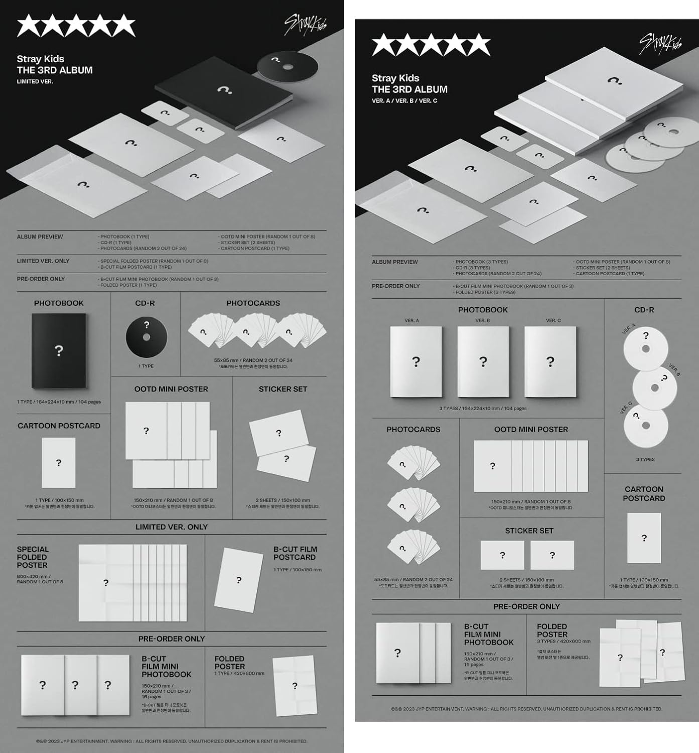 Stray Kids - 5-Star [Standard+Limited 4 ver. Set] 4Album+Pre-Order Benefit