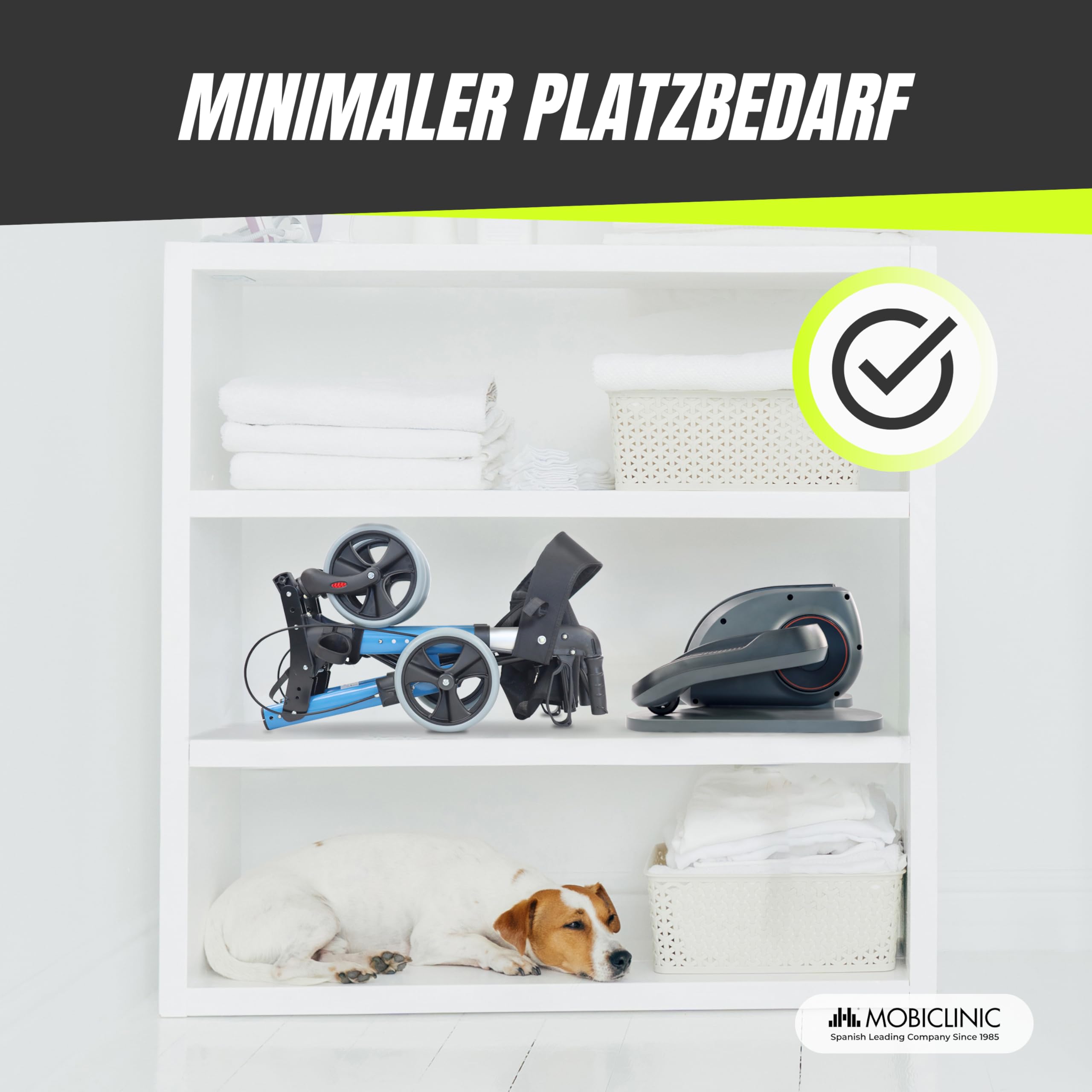 Mobiclinic Mini Ellipsentrainer Heimtrainer 10 Geschwindigkeiten 3 Programme LCD-Display Einstellbarer Widerstand