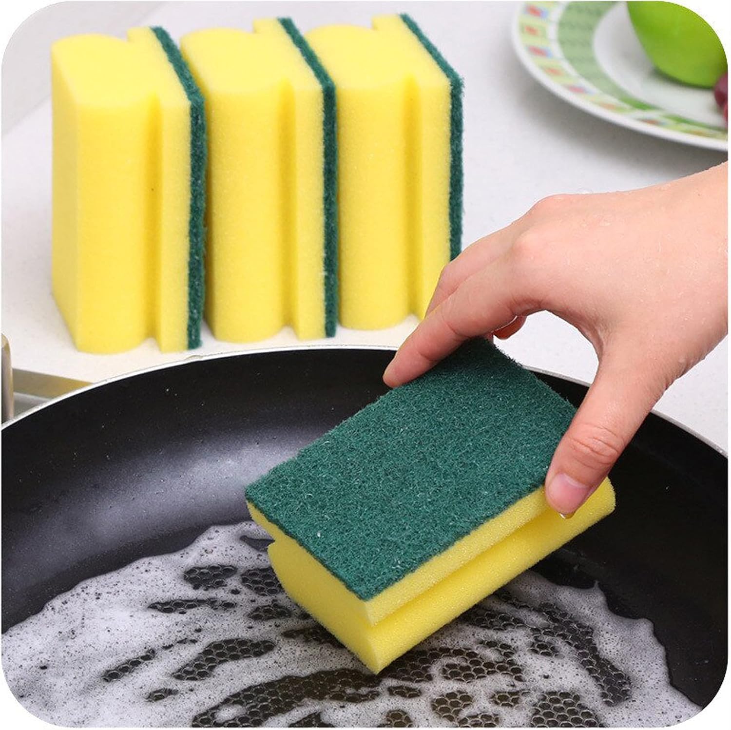 STERLING PRODUCTS Absorbent Kitchen Dishes Washing Up Sponges, Foam, Standard, Pack of 30