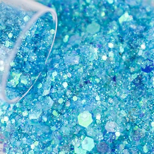 Miniatura 3 de 12 colores de purpurina gruesa para la cara, sin pegamento, cosmética para el cuerpo, uñas, ojos, arte del cabello, vaso de resina holográfica con