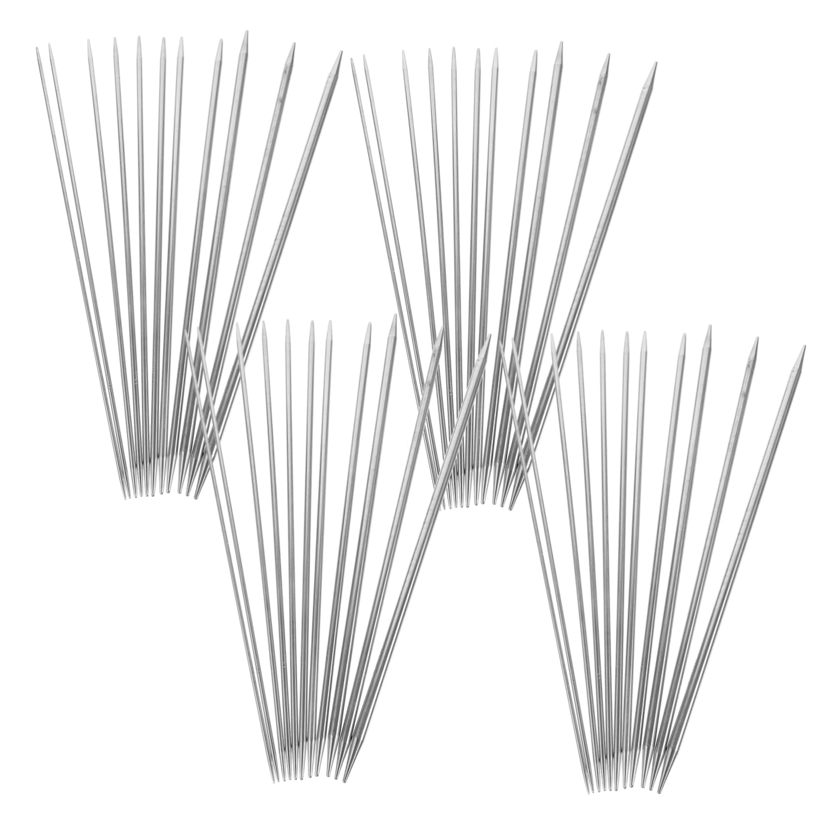 SHINEOFI Lot De 5 Aiguilles À Tricoter En Acier Inoxydable 10 Tailles Pour Tricoter Des Pulls 44 Pièces X 5