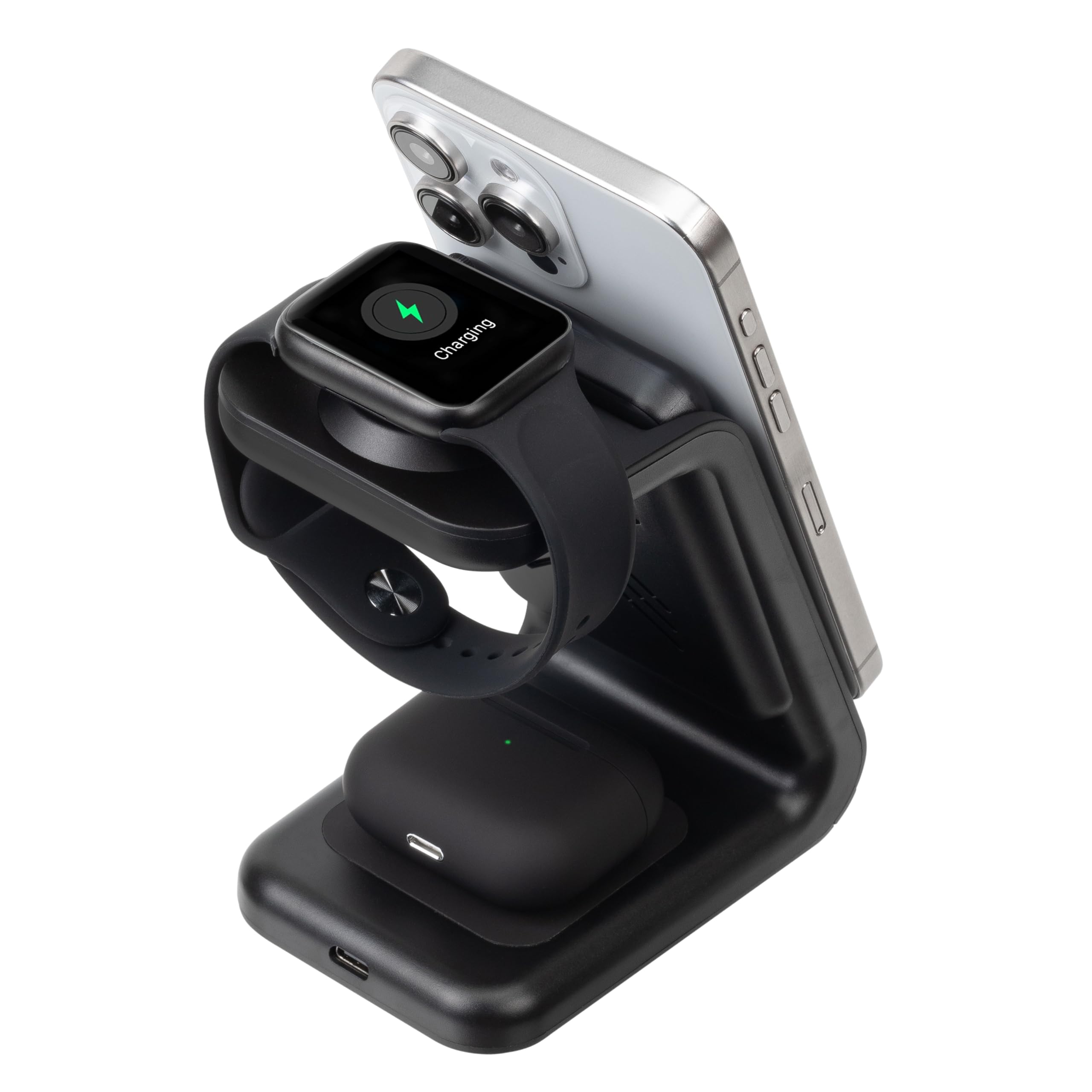 RIVACASE VA4917 Cargador inalámbrico Qi 15 W con batería externa con QC/PD 5000 mAh función de carga rápida, batería externa integrada extraíble