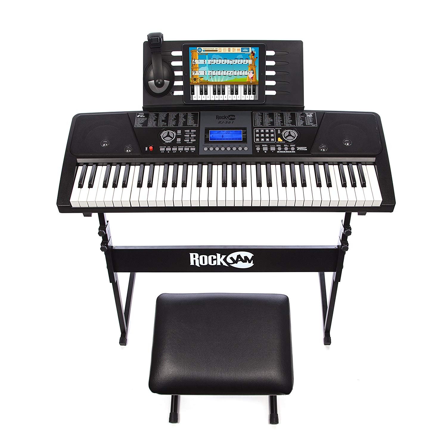 Amazon | [RockJam] [61キー 電子キーボード スーパーキット スタンド 