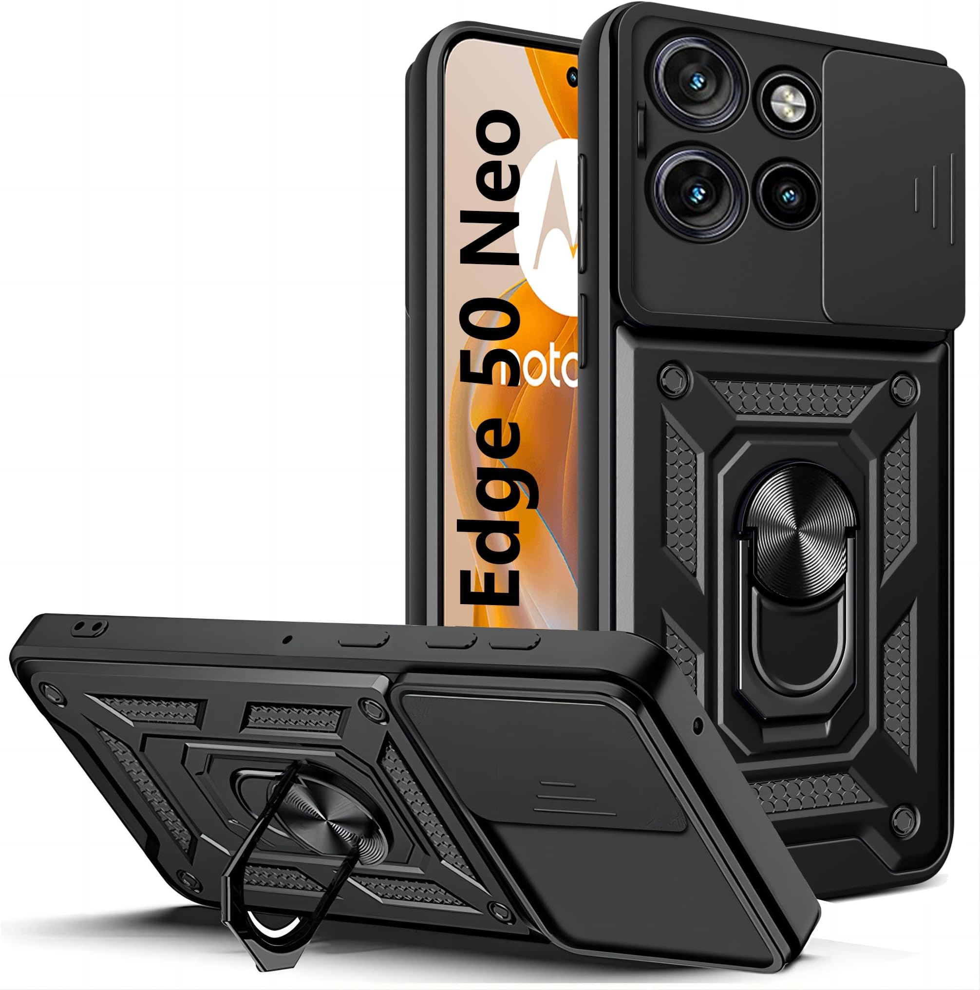 caseroxx Leather-Case with belt clip for Orange Hapi 50 in black